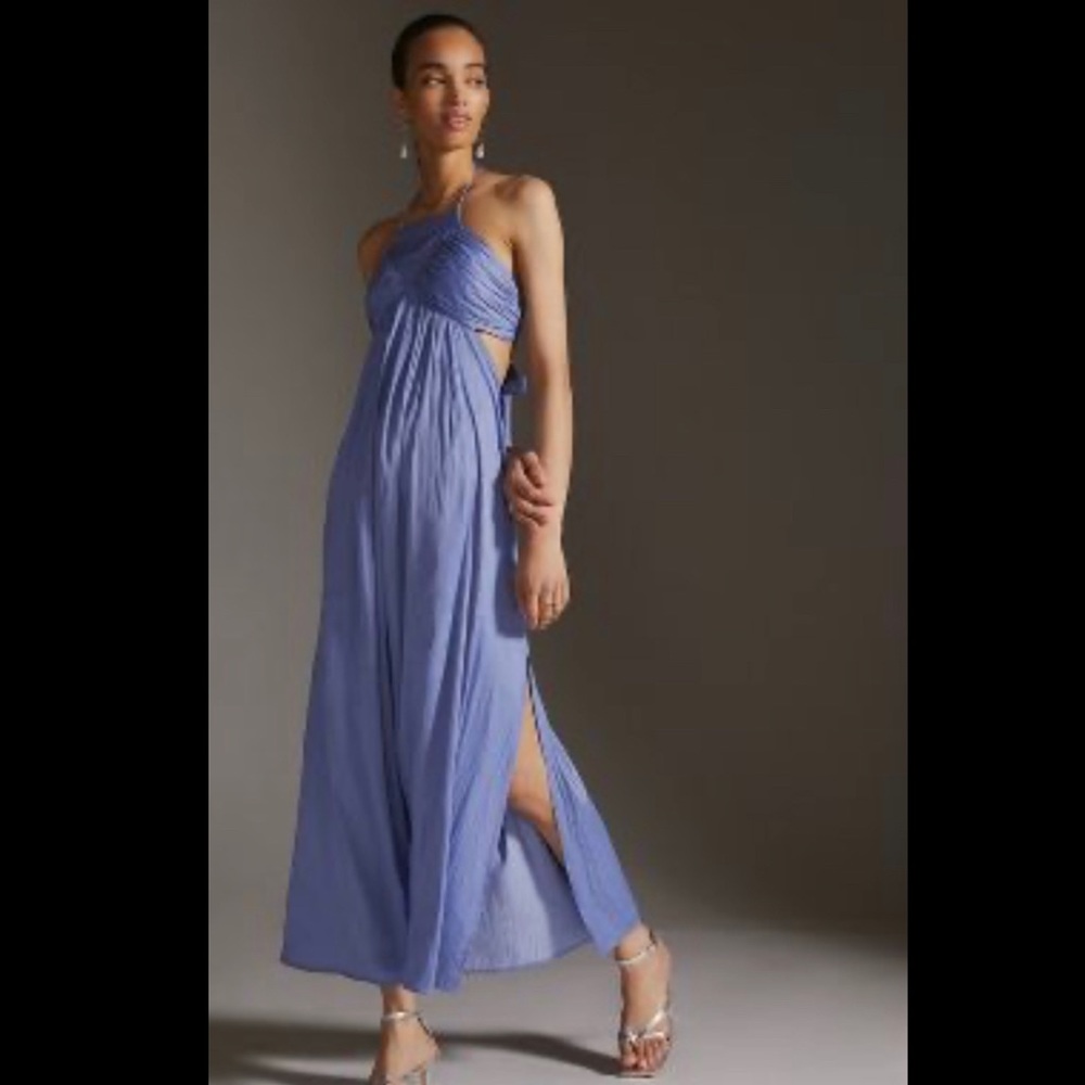 Tie-Back Halter Maxi Dress